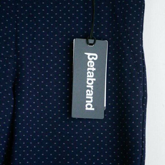 BetaBrand Navy Blue Fine Polka Dot Pants - Picture 4 of 9